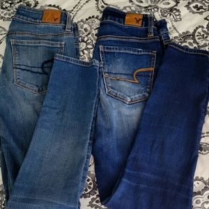 2 pair AE jeans